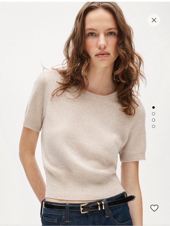 J. Crew Sweaters - NWOT J. Crew | Cashmere Shrunken T-shirt | Heather Stone | Size M